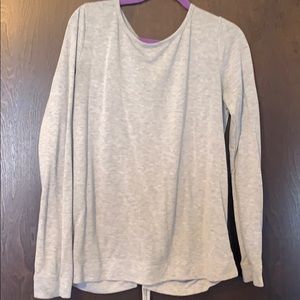 Lace up back sweater